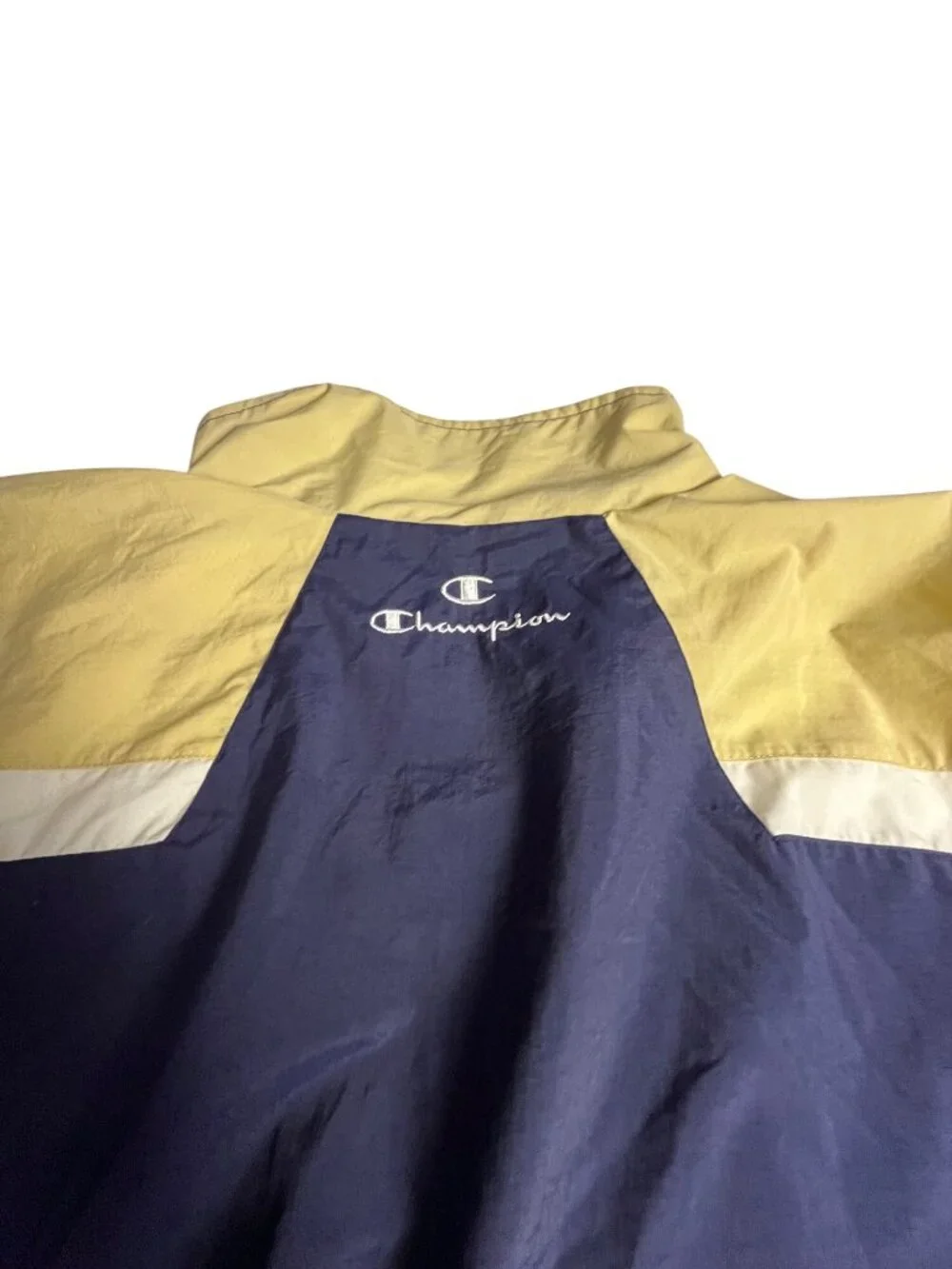 Vintage 90’s Champion Notre Dame Fighting Irish Navy & Gold Track Jacket XL Logo